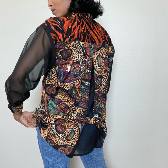 Faith Vintage Mixed Media Mash Up Blouse - Picture 7 of 17